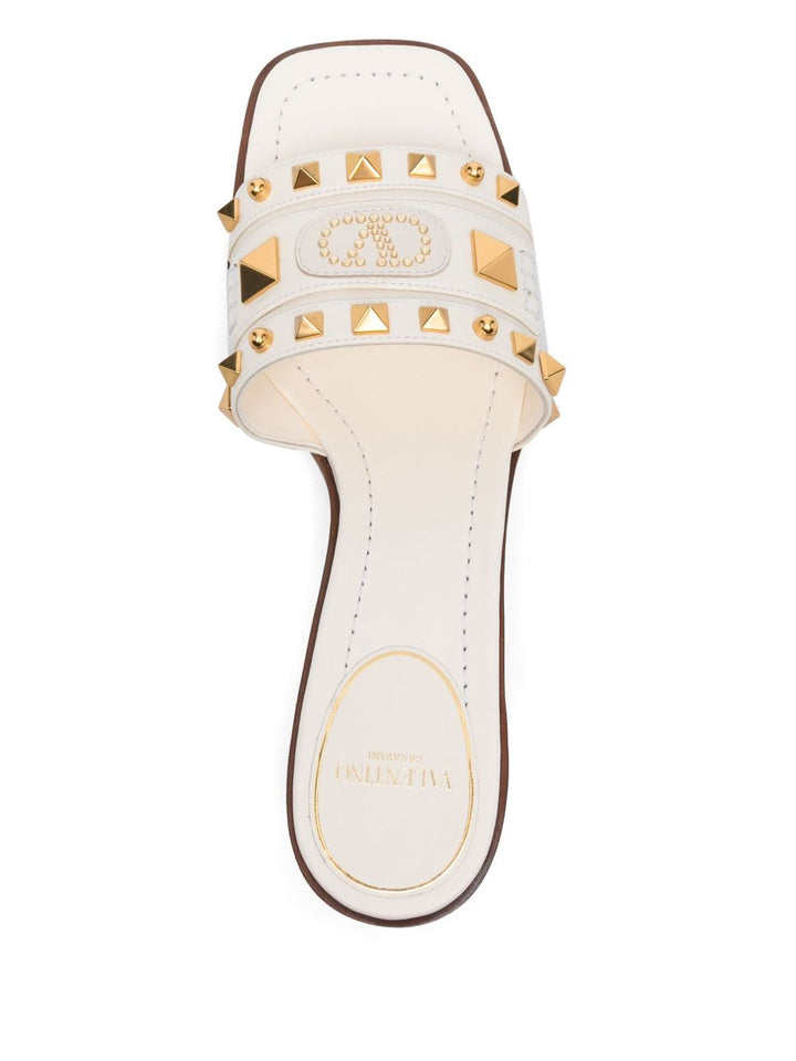 Valentino Garavani aster leather mules