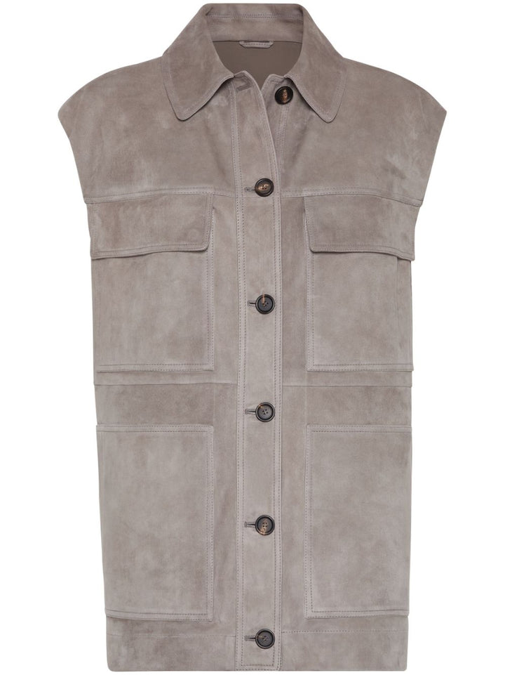 Brunello Cucinelli Couture Suede Vest