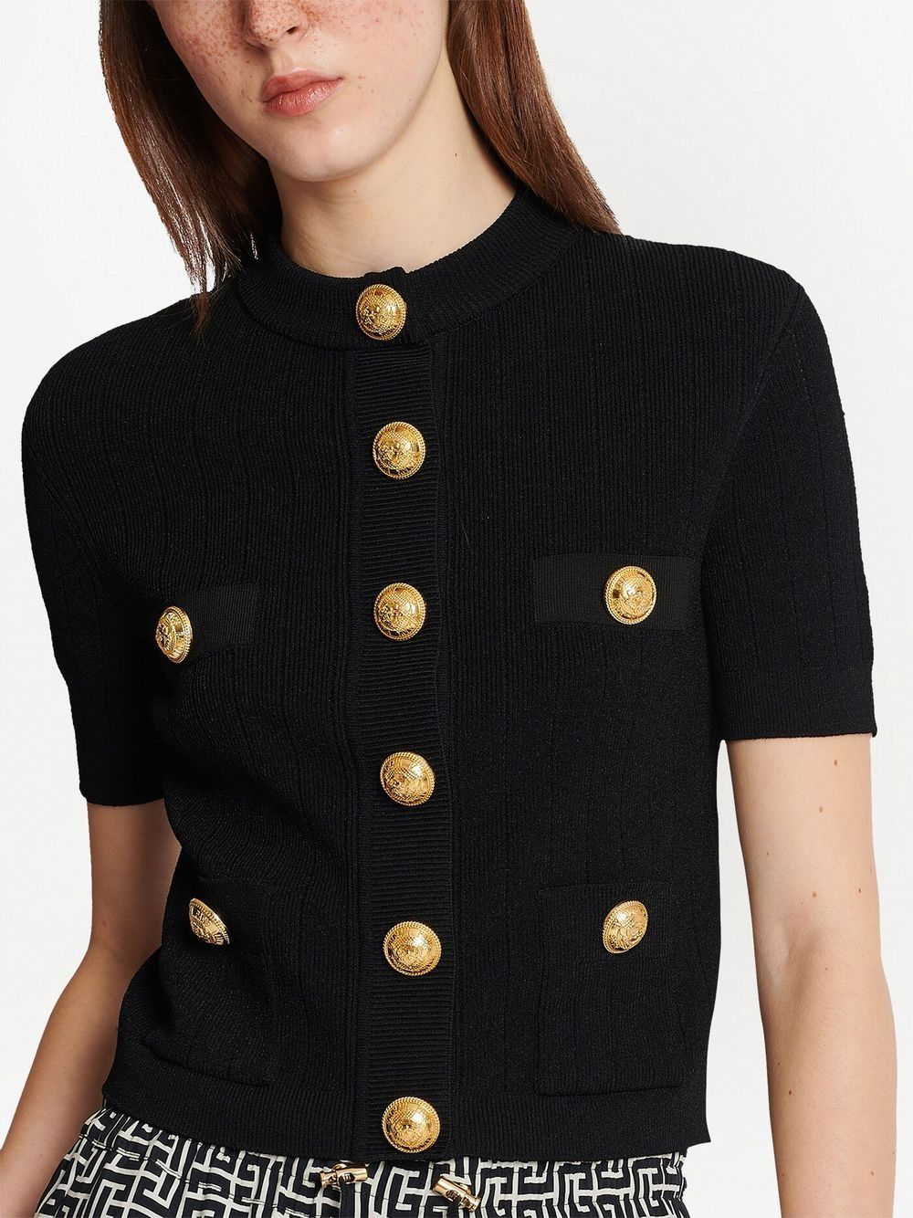 Balmain Top with gold buttons