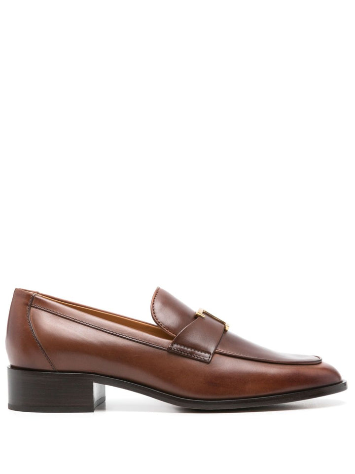 Tod's Brown Leather Loafers