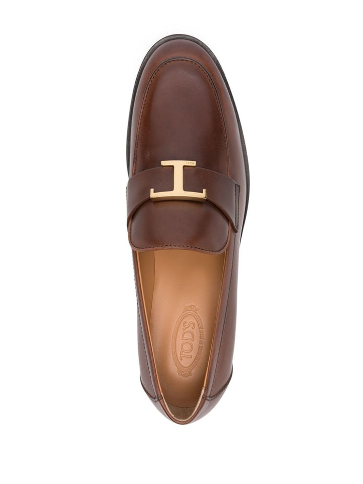 Tod's Brown Leather Loafers