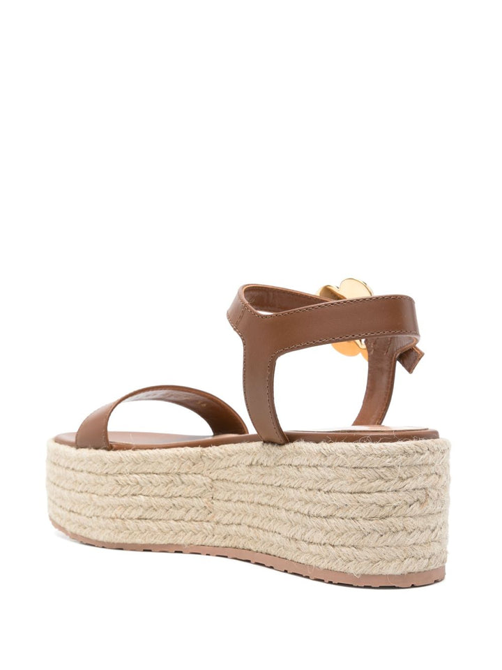 Gianvito Rossi Embellished Leather Platform espadrille Sandals