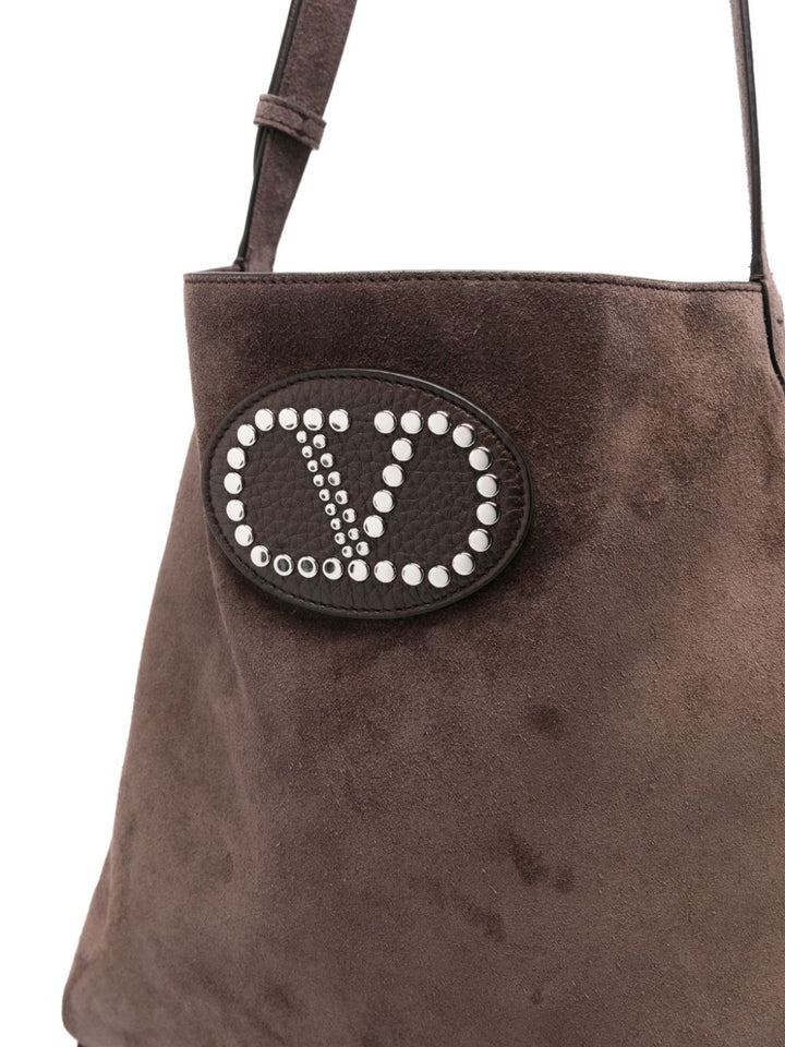 Valentino Garavani Nellcôte Suede Shoulder Bag With Fringes