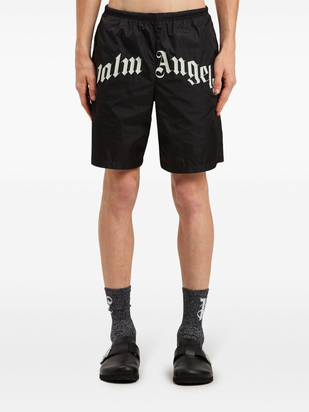 Palm Angels Black Swim Shorts