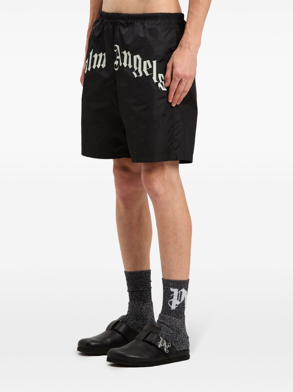 Palm Angels Black Swim Shorts