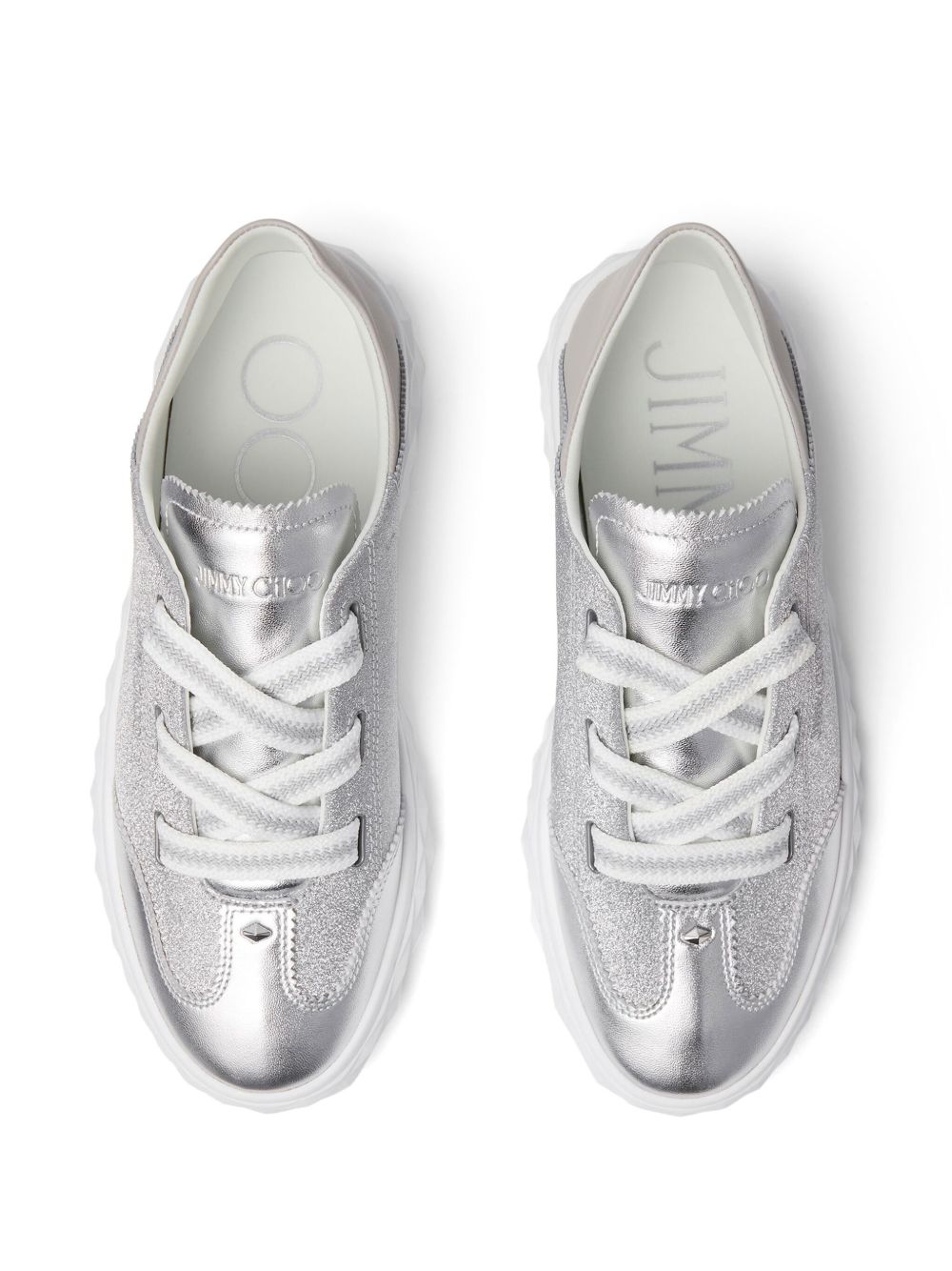 Jimmy Choo Silver Sneakers