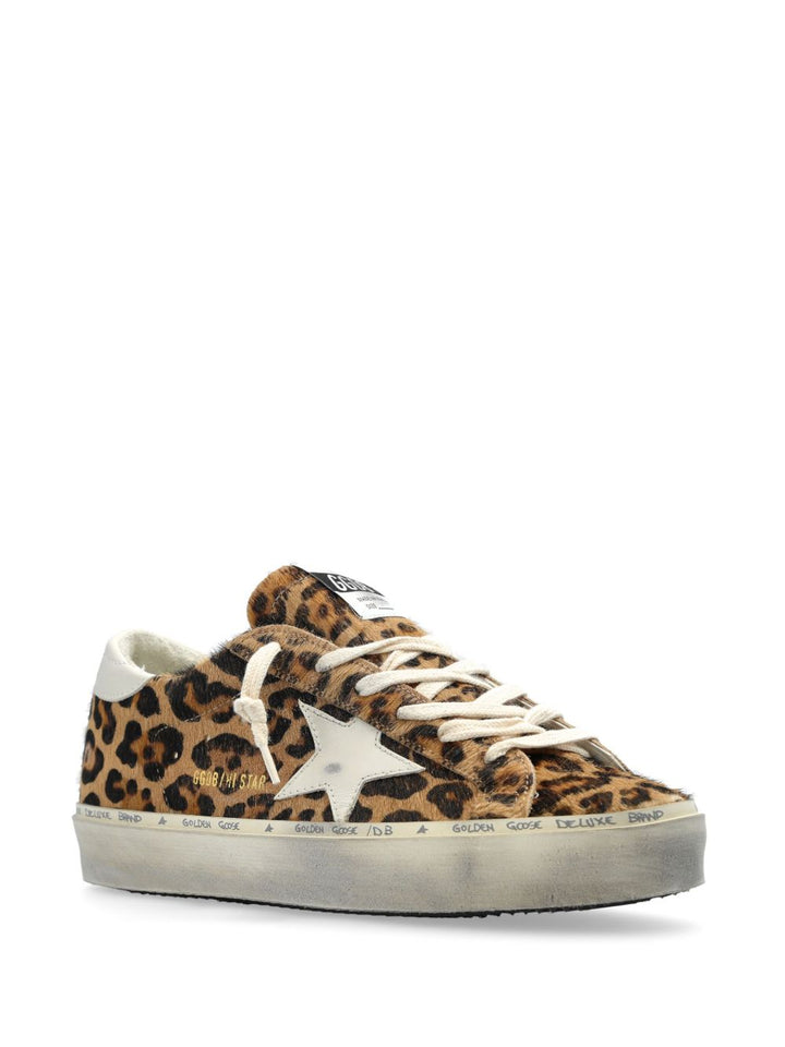 Golden Goose Hi Star Leopard Sneakers