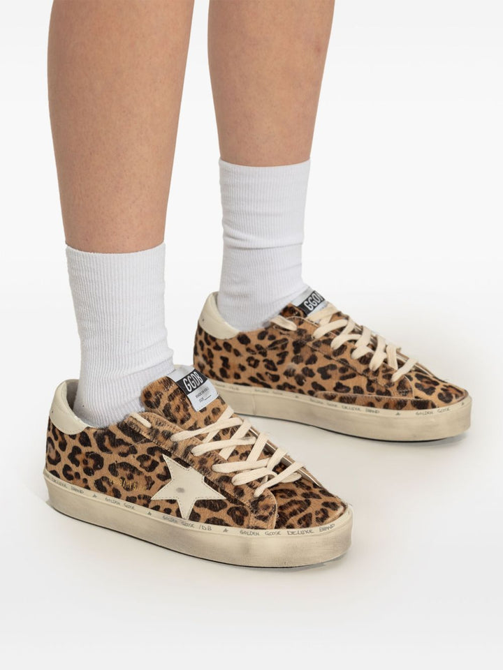 Golden Goose Hi Star Leopard Sneakers