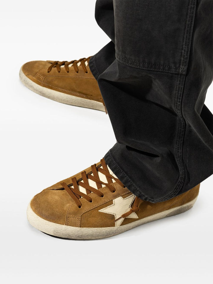 Golden Goose Brown Suede Super Star Sneakers