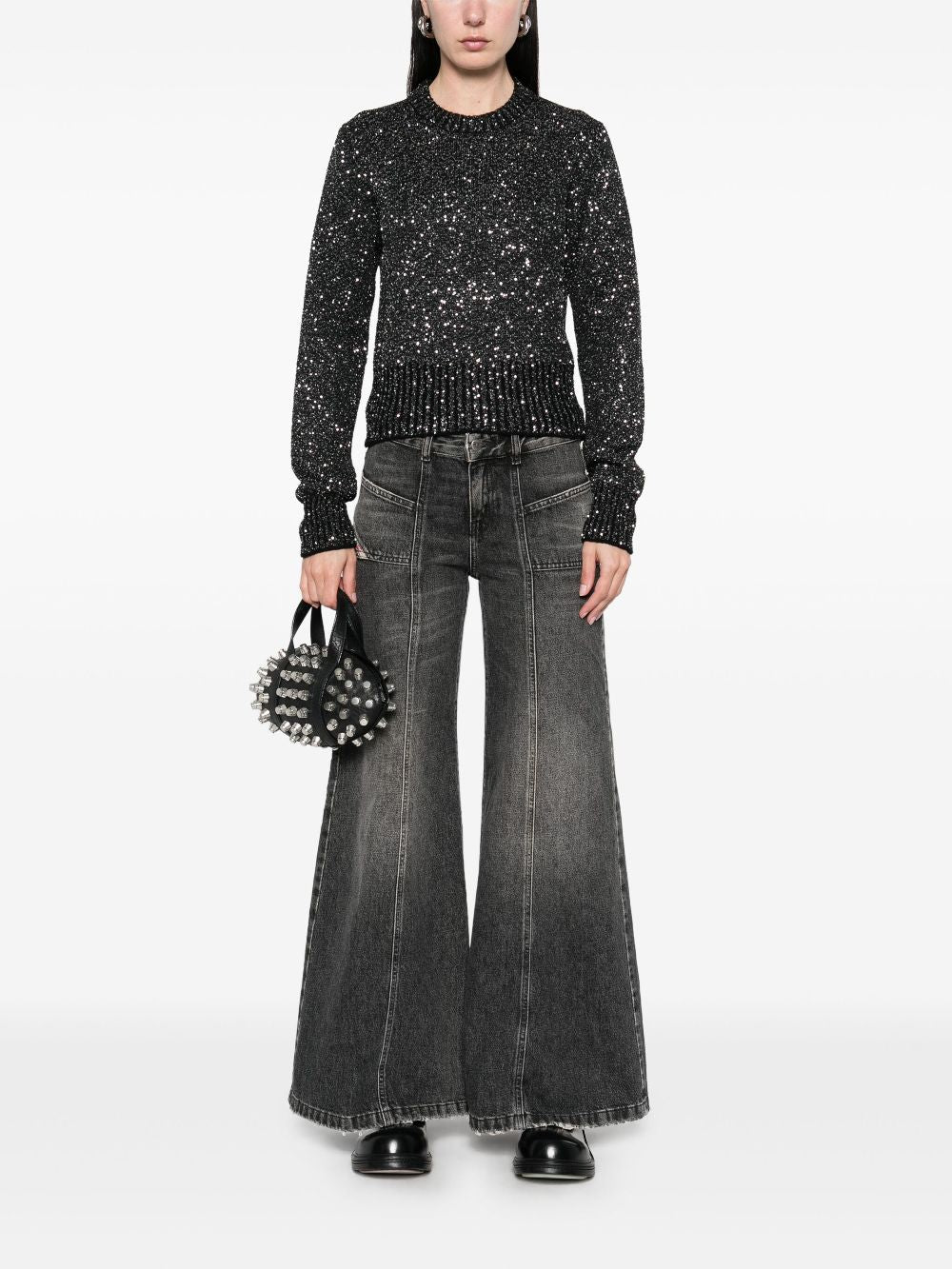 Golden Goose Black Shimmer Sweater