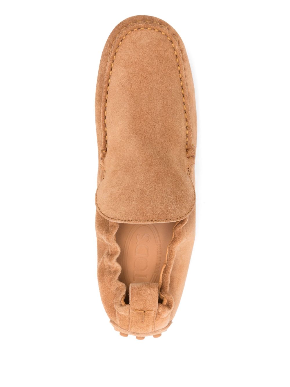 Tod's suede leather camel loafers