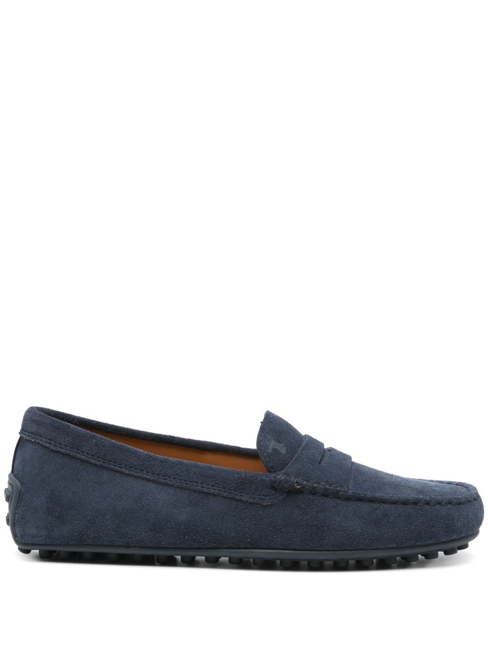 Tod's suede navy loafers