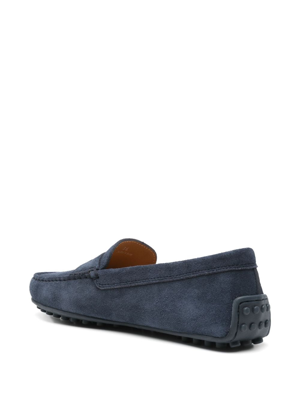 Tod's suede navy loafers