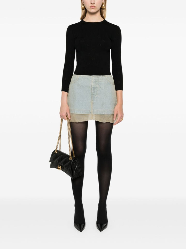 Balenciaga Wool-Blend BB logo top