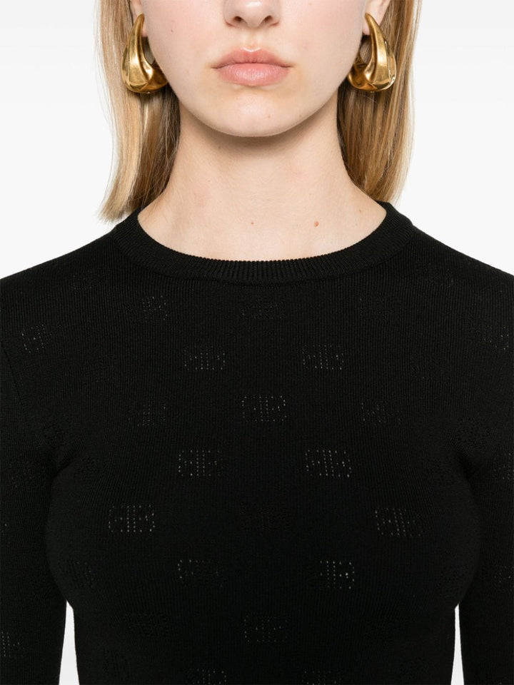 Balenciaga Wool-Blend BB logo top