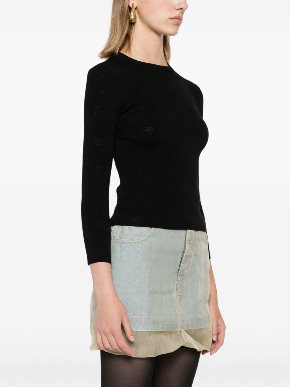 Balenciaga Wool-Blend BB logo top