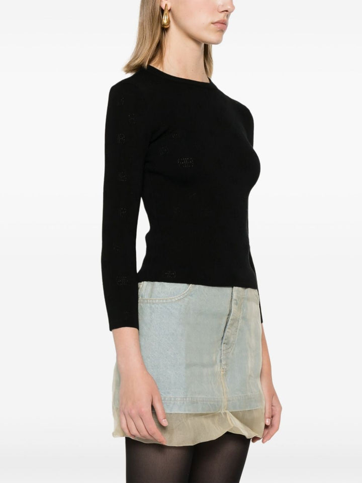 Balenciaga Wool-Blend BB logo top