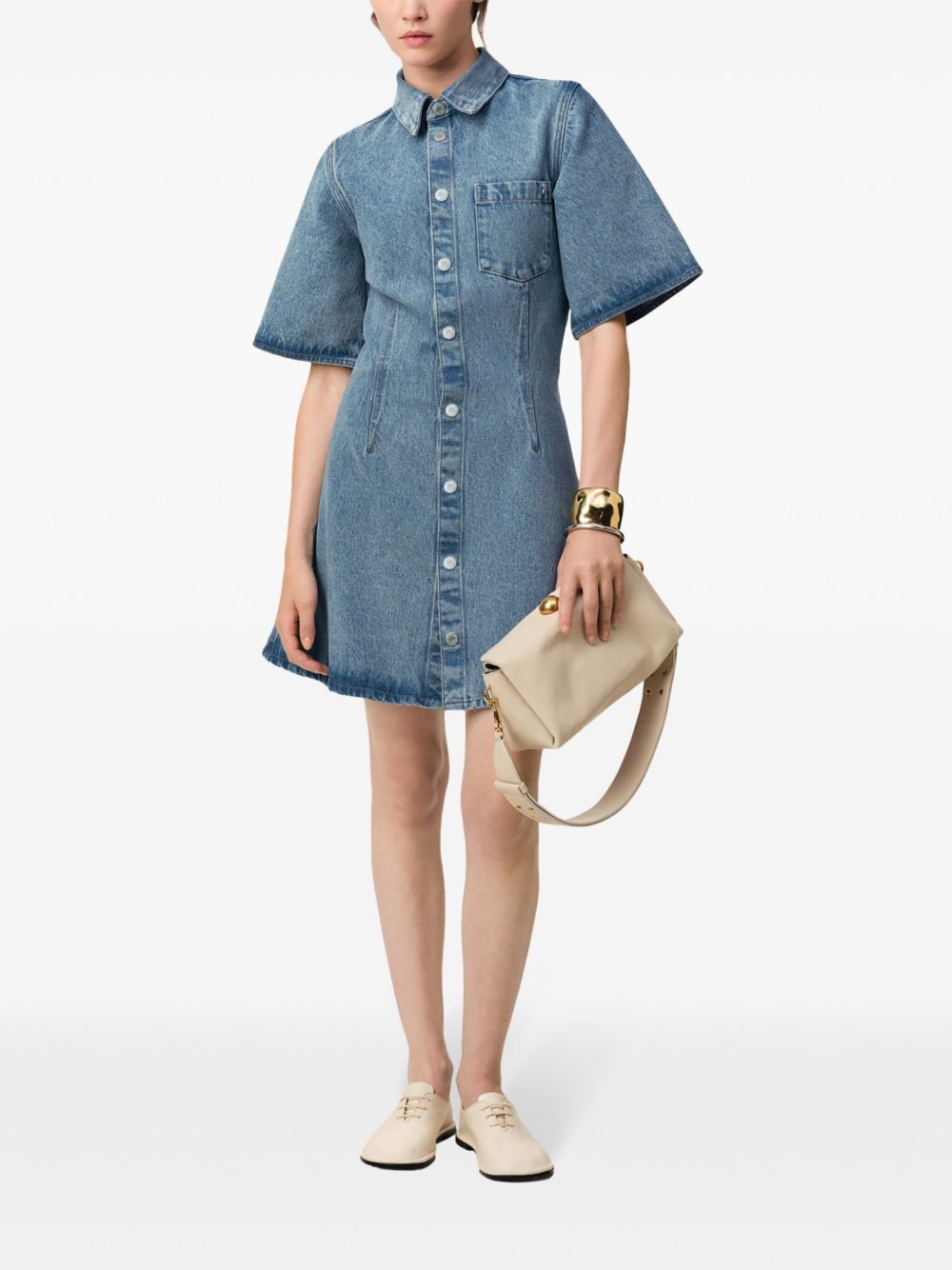 Ami Paris Denim Shirt Dress