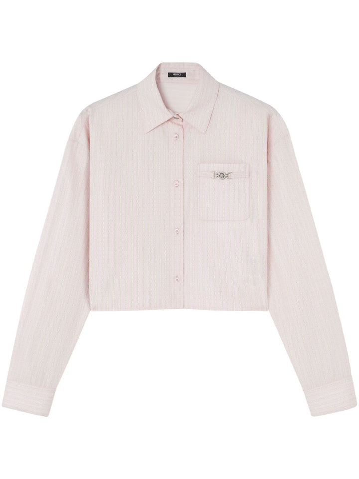 Versace Pink cropped Shirts