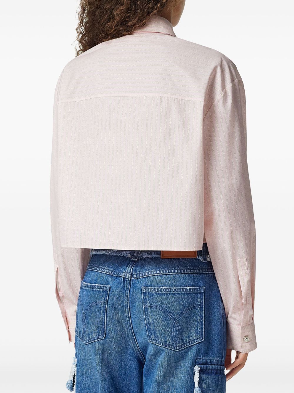 Versace Pink cropped Shirts