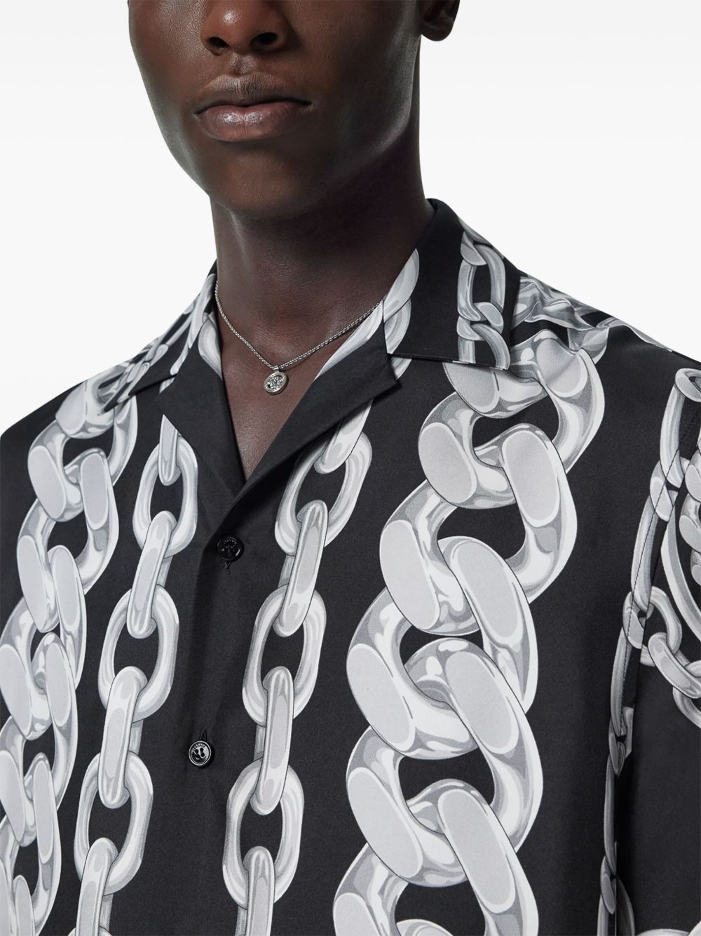 Versace Barocco Print Short Sleeve Shirt