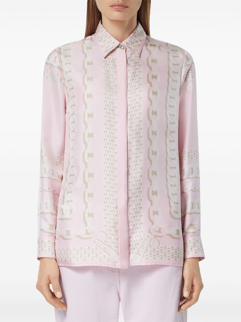 Versace Barocco Print Silk Shirt