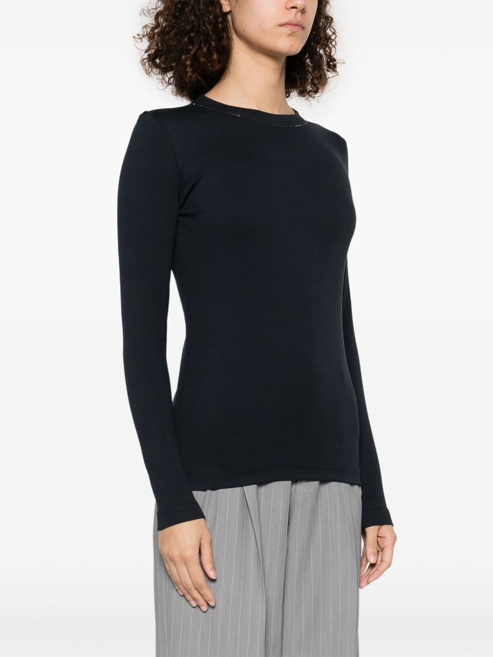 Fabiana Filippi Navy Long Sleeve Top