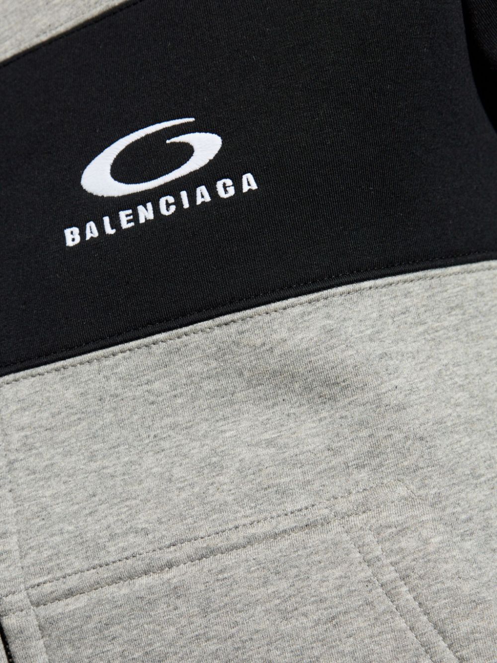 Balenciaga colorblock Logo zipped hoodie