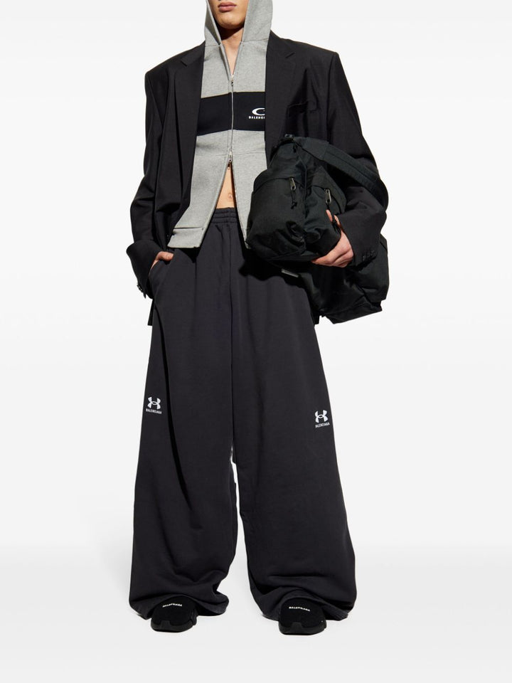 Balenciaga colorblock Logo zipped hoodie