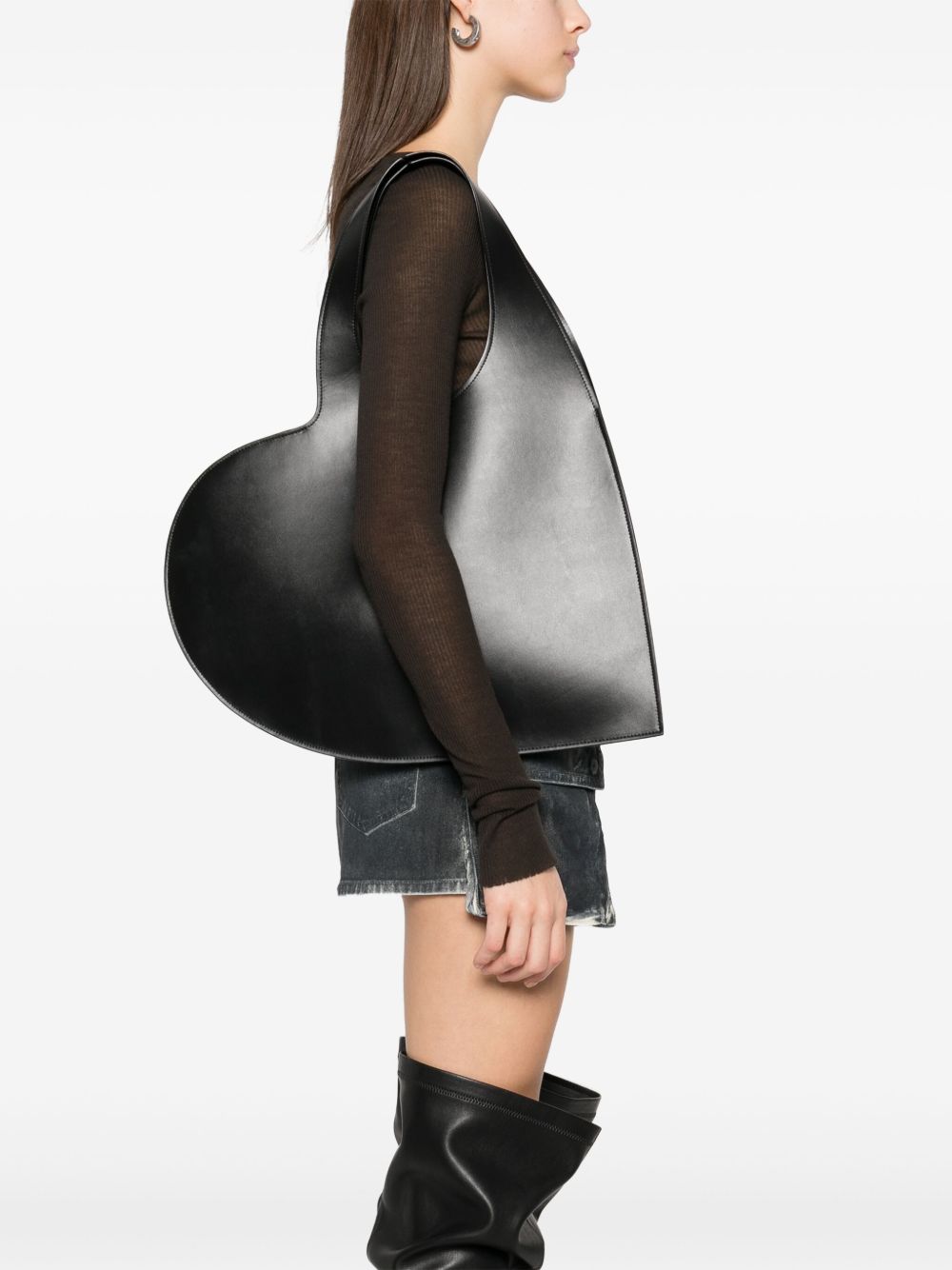 Coperni Black Heart Bag