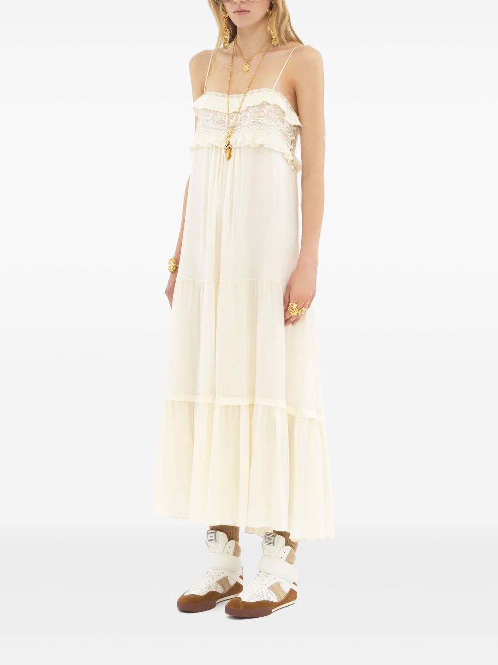 Chloè Silk Sleeveless Long Dress