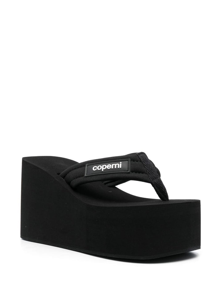 Coperni Black Thong Sandals