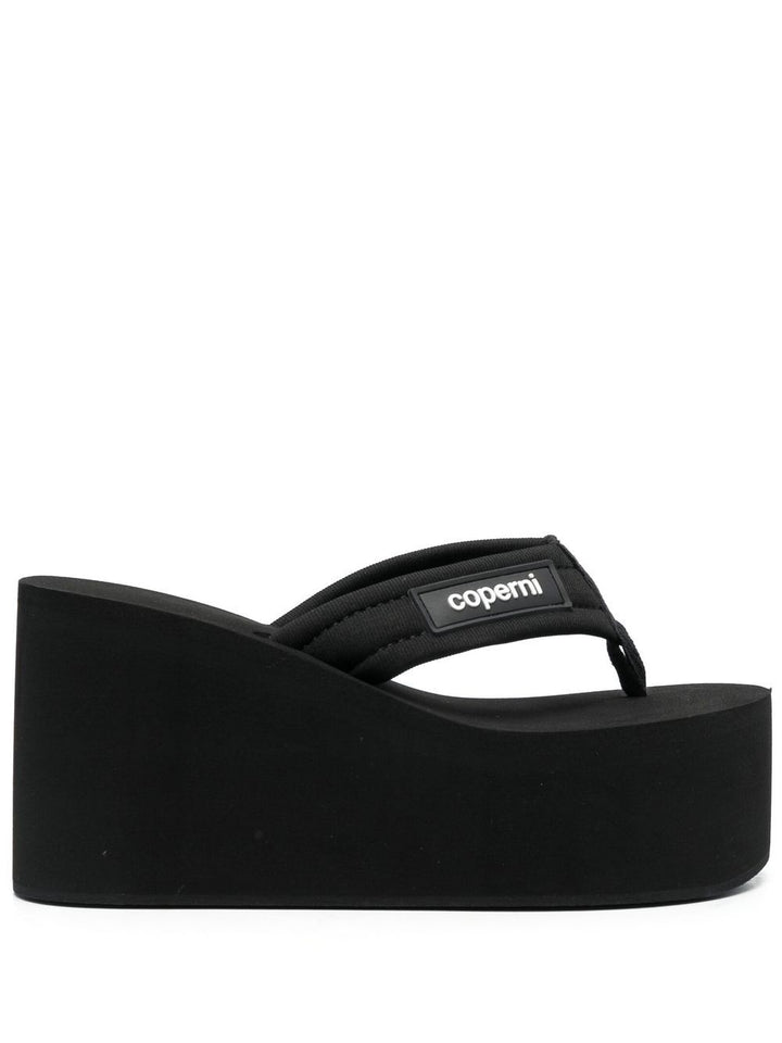 Coperni Black Thong Sandals