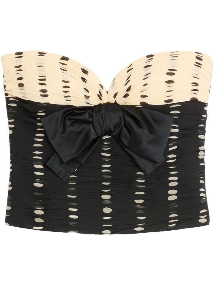 Valentino Polka Dot Bustier Top