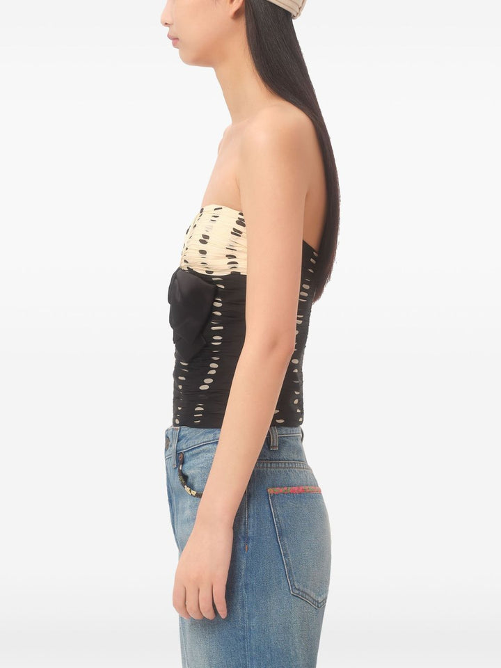 Valentino Polka Dot Bustier Top