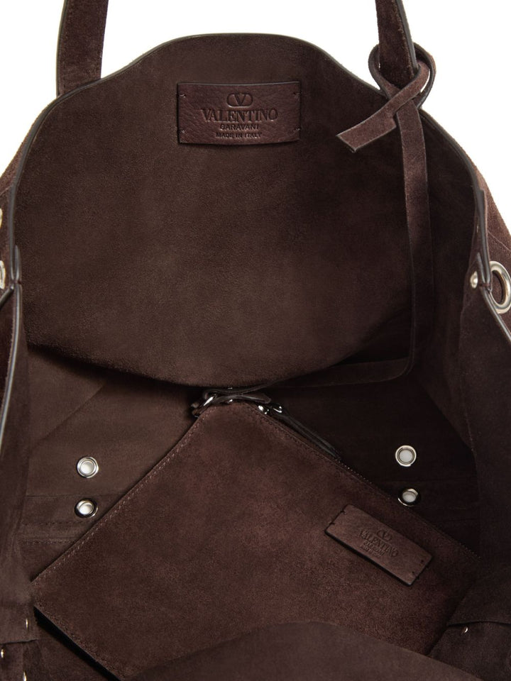 Valentino Garavani Nellcôte Suede studded shopper