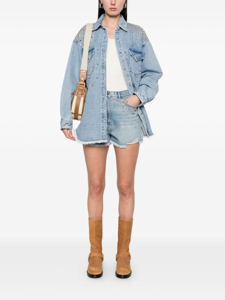 Iro embellished denim Shorts