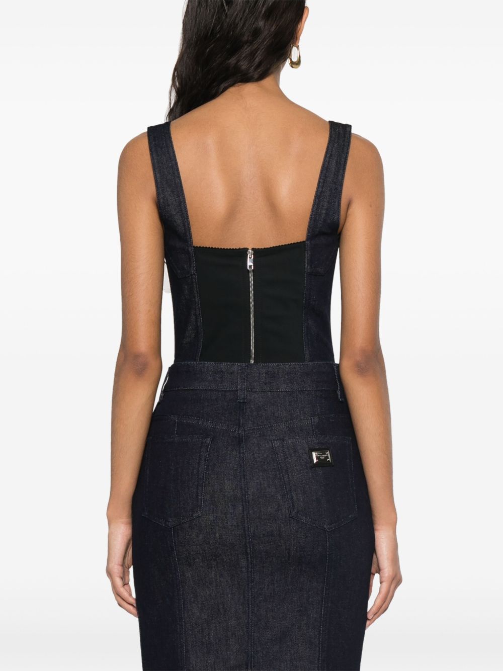 Dolce & Gabbana Denim Bustier Top