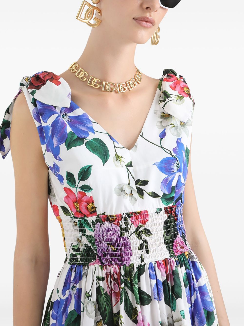 Dolce & Gabbana floral print midi dress