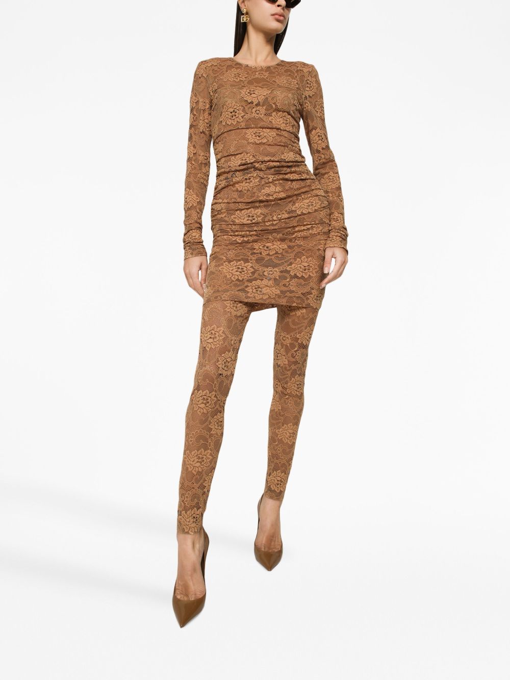 Dolce & Gabbana Floral lace mini dress