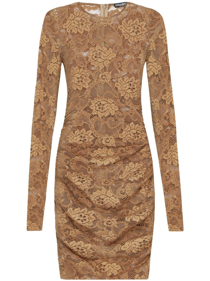 Dolce & Gabbana Floral lace mini dress