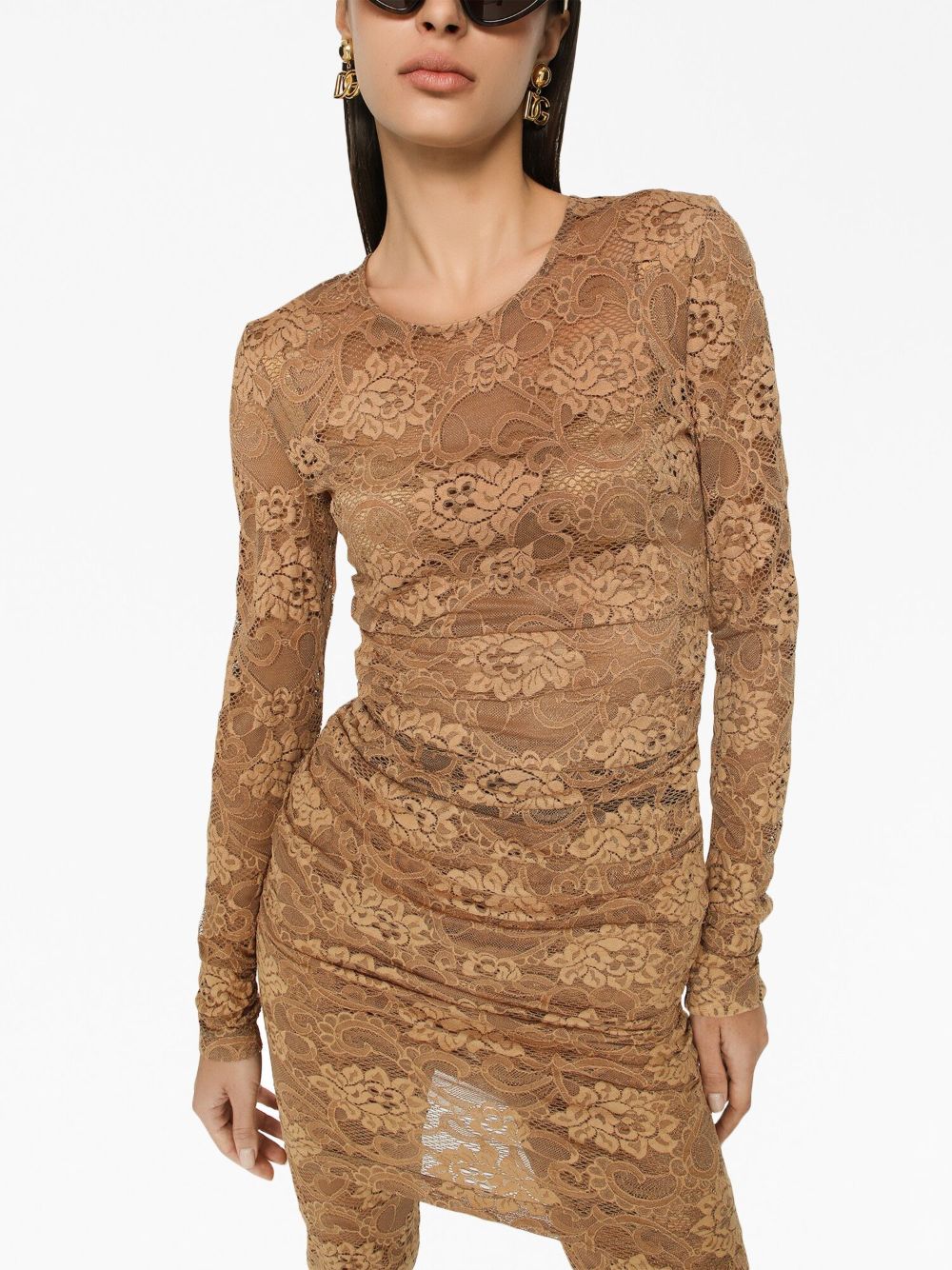 Dolce & Gabbana Floral lace mini dress