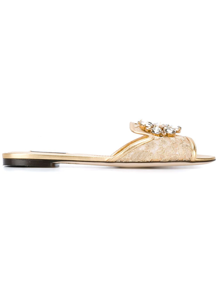 Dolce & Gabbana flat lace sandals