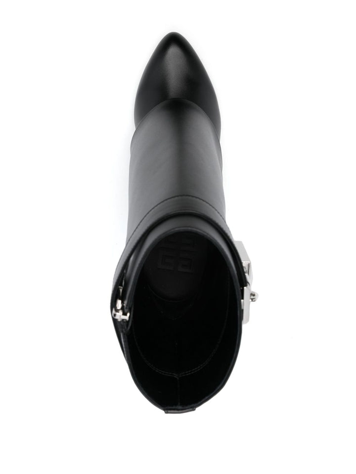 Givenchy Shark-Lock Leather Ankle Boots