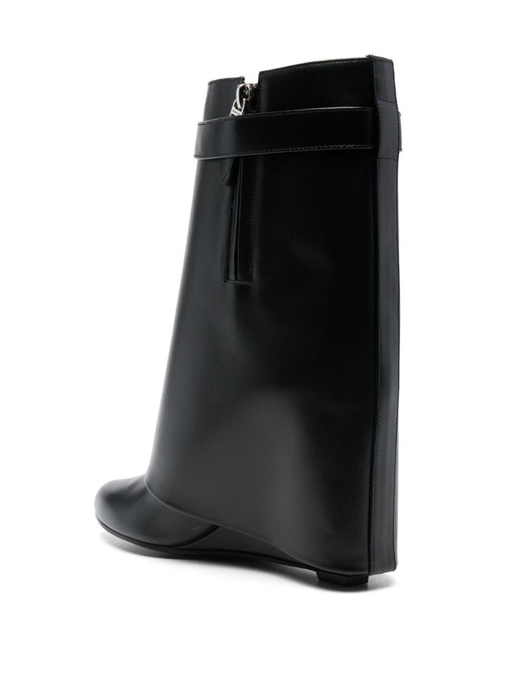 Givenchy Shark-Lock Leather Ankle Boots