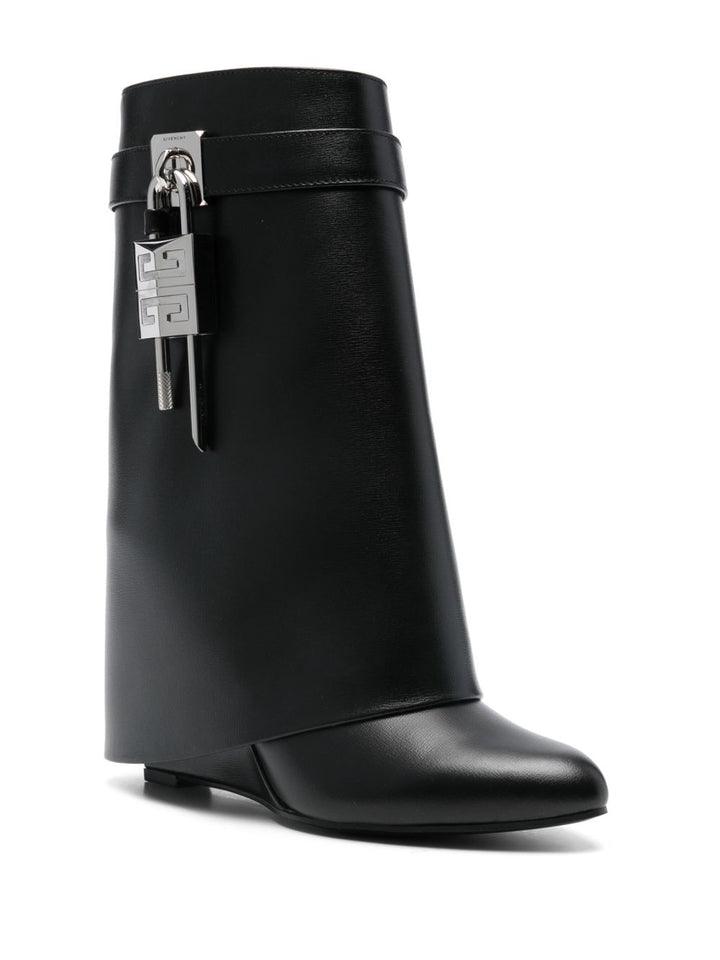 Givenchy Shark-Lock Leather Ankle Boots