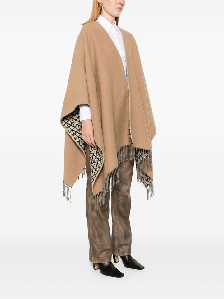 Valentino Vlogo toile iconographe reversible Poncho