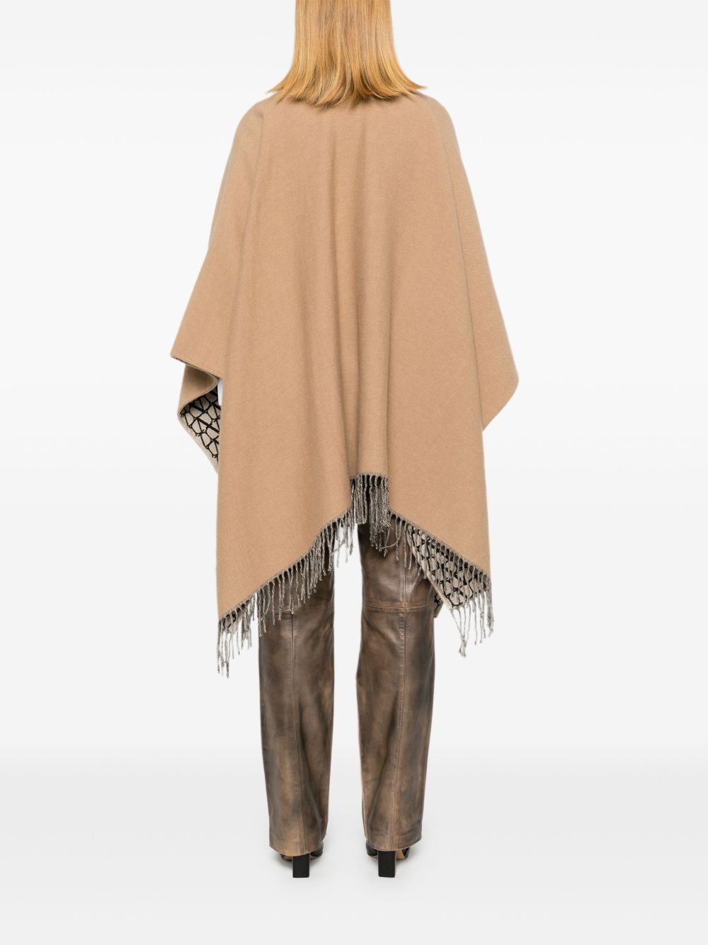 Valentino Vlogo toile iconographe reversible Poncho