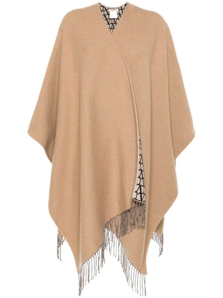 Valentino Vlogo toile iconographe reversible Poncho
