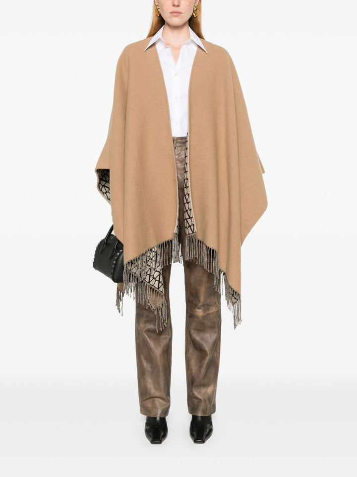 Valentino Vlogo toile iconographe reversible Poncho